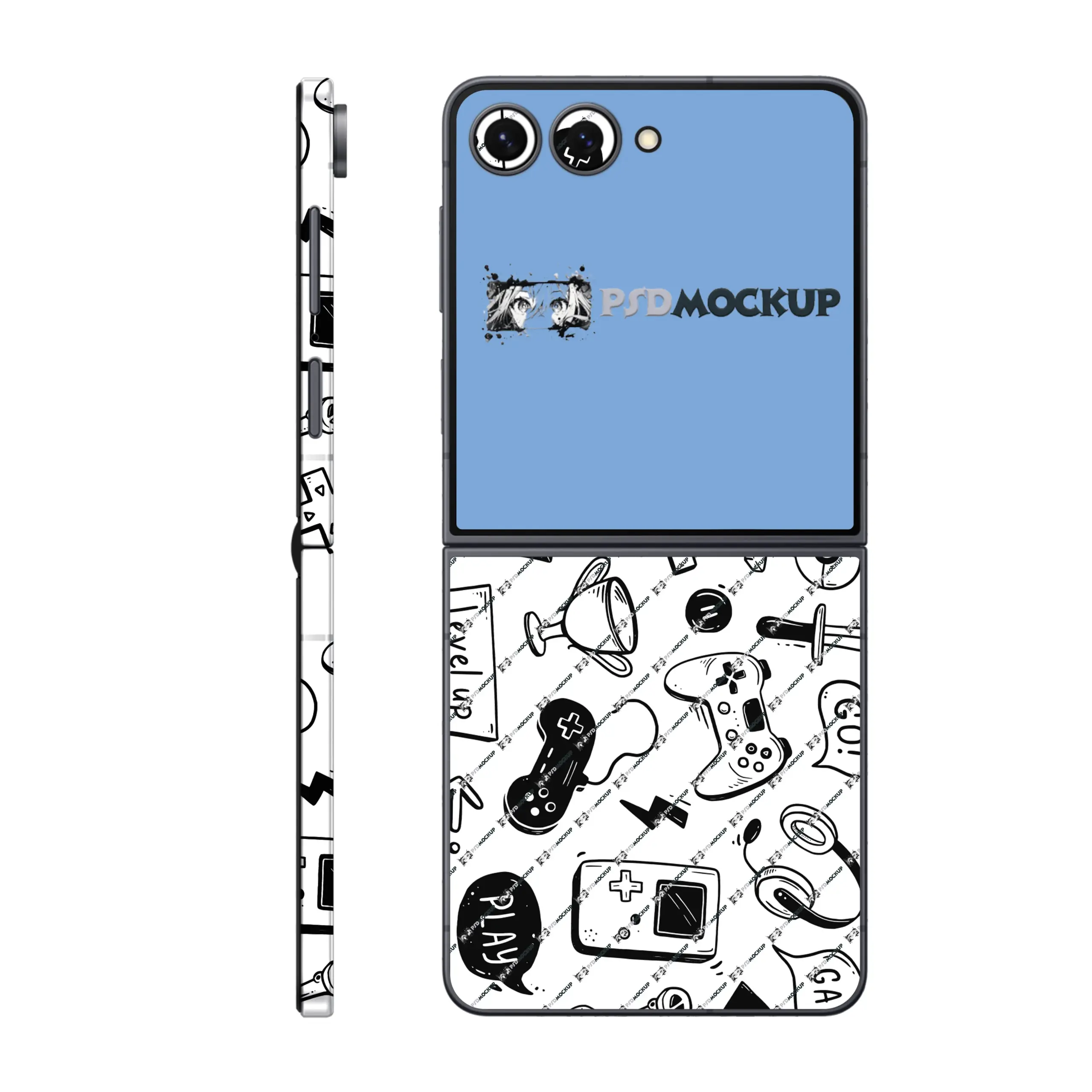 Samsung Galaxy Z Flip 8 Skin Design Mockup PSD - Image 2